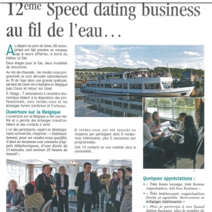 Presse 12ème Speed Dating Business juin 2014